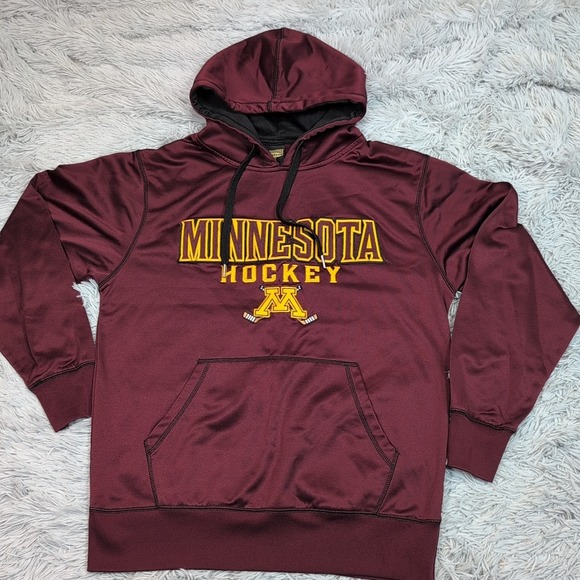 Minnesota Gophers Sweatshirt Mens M Maroon Hoodie University Hockey Athletic - Picture 1 of 10